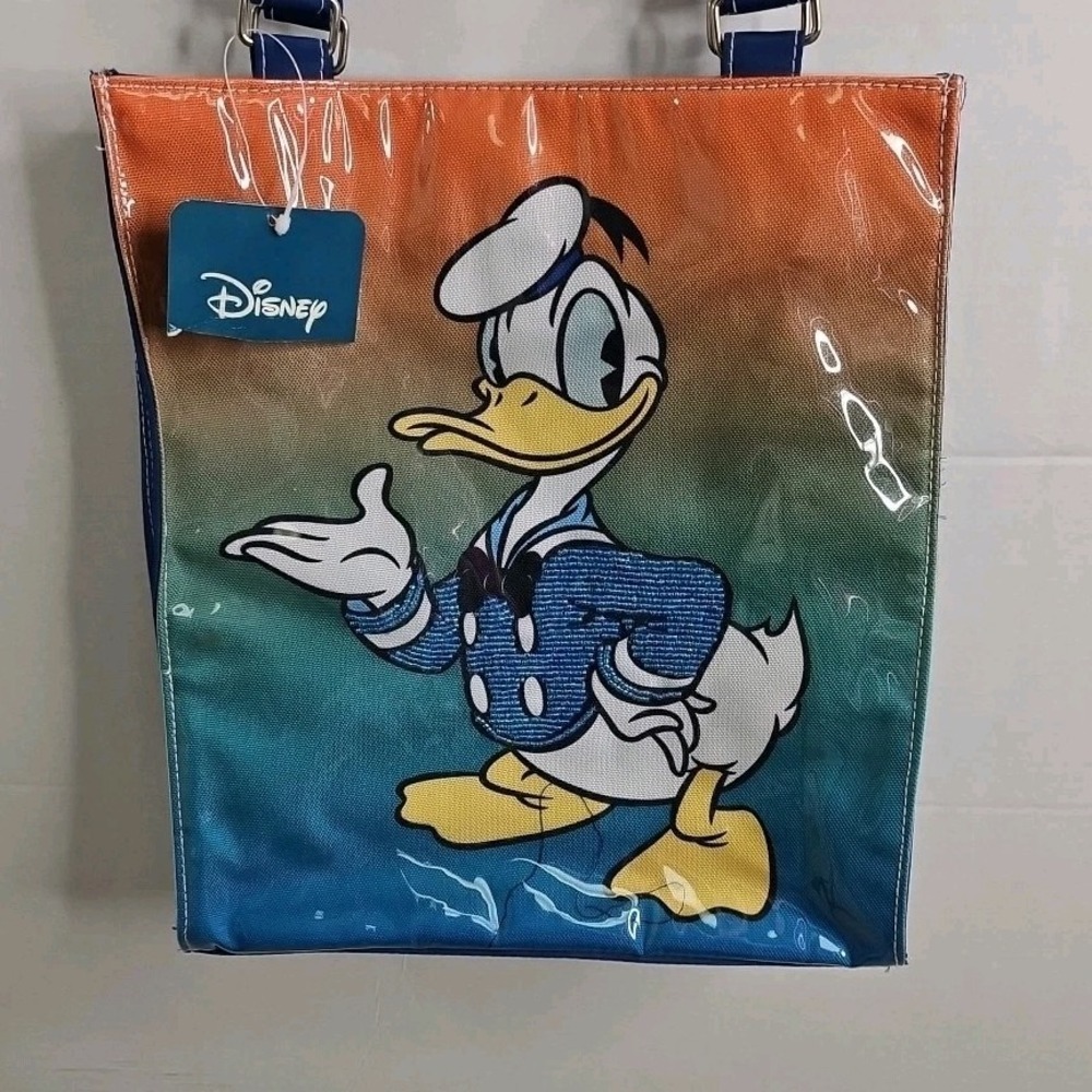 Disney Parks Donald Duck Canvas Tote Bag Purse 12x11x4 NWT'S - Picture 3 of 11